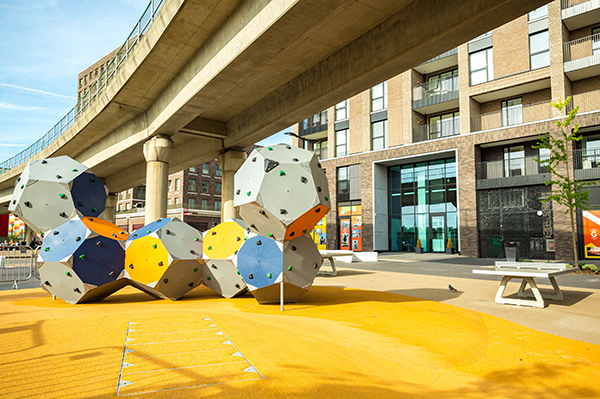 A play area in Royal Albert Wharf, Royal Docks