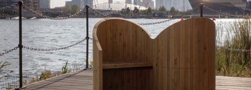 Are you sitting comfortably? Pews and Perches winners have now been installed in the Royal Docks!