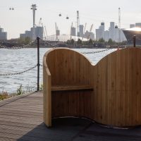 Are you sitting comfortably? Pews and Perches winners have now been installed in the Royal Docks!