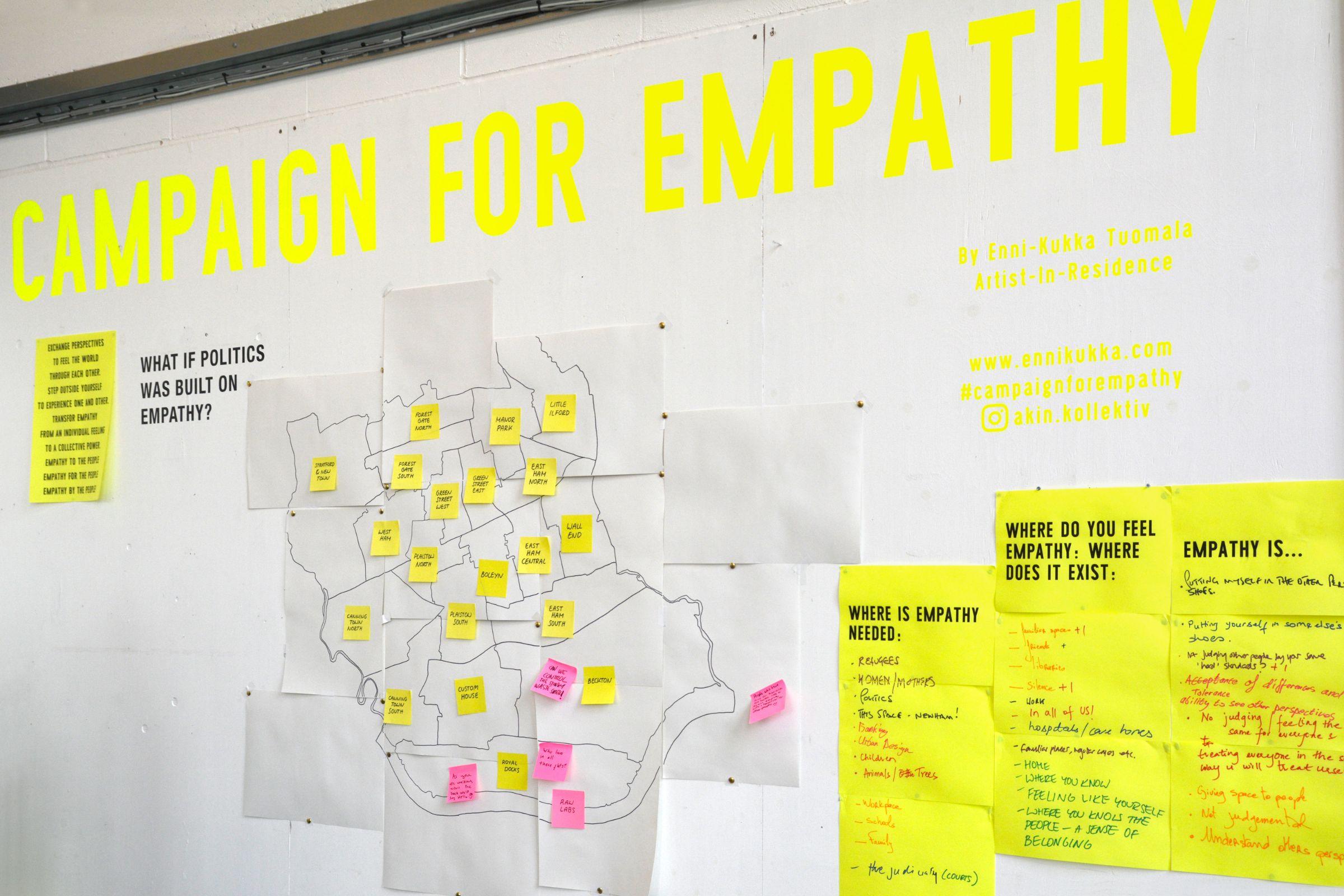 An ideas board with 'Campaign for Empathy' as a header