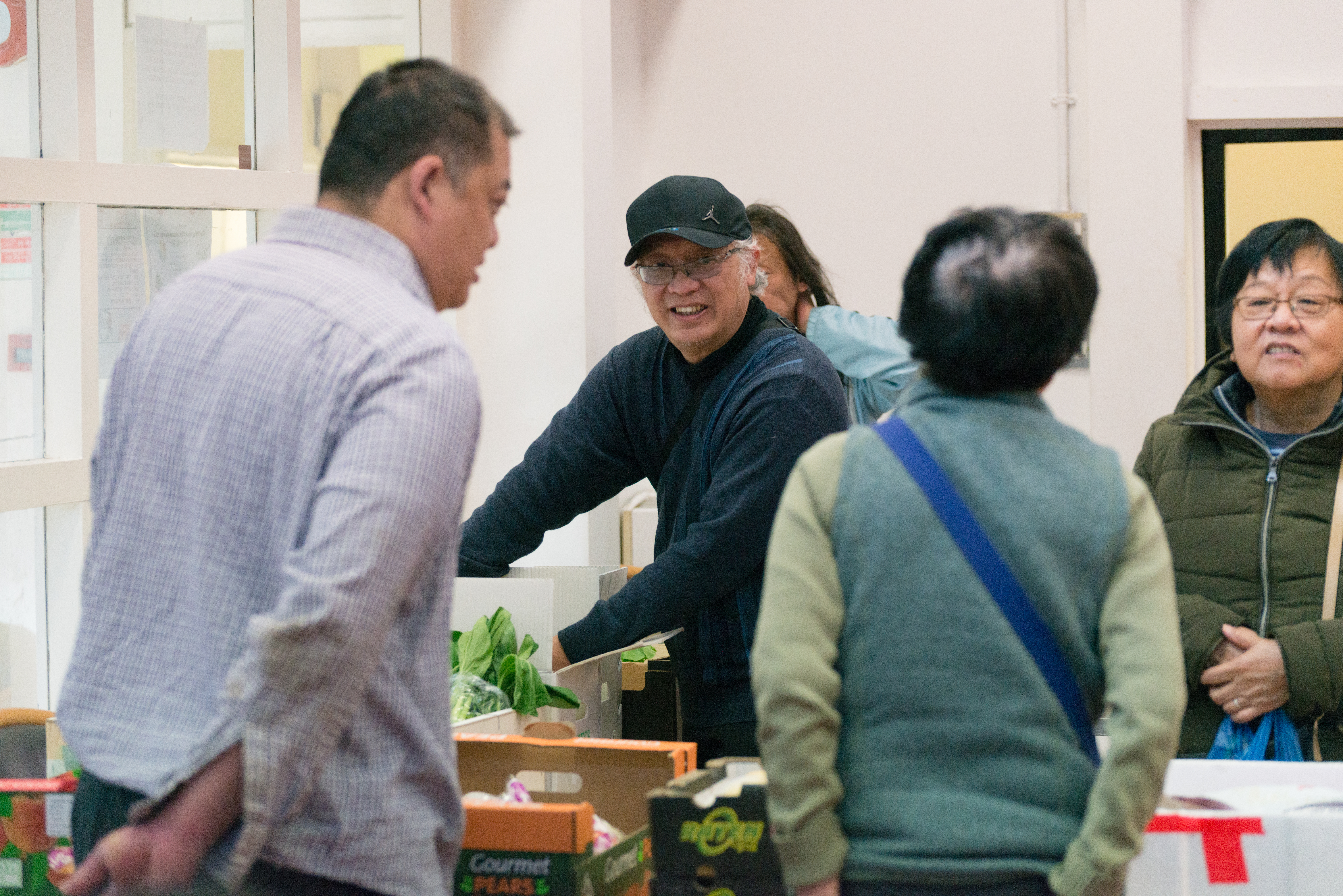 People organising food