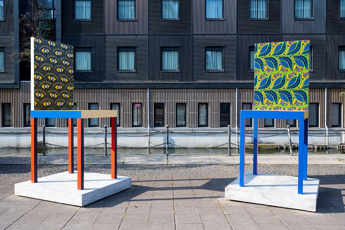 Yinka Ilori's 'Types of Happiness' in the Royal Docks