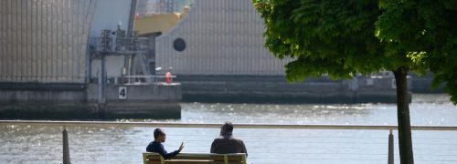 A photo of the Thames Barrier