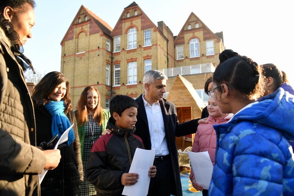 Mayor of London, Sadiq Khan at Salisbury Primary School in Newham