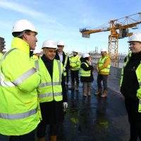 Mayor of London 'tops out' landmark regeneration in Royal Docks