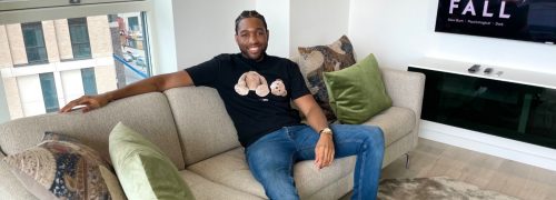 Chinedu Okafor at his home in Brunel Street Works, the Royal Docks