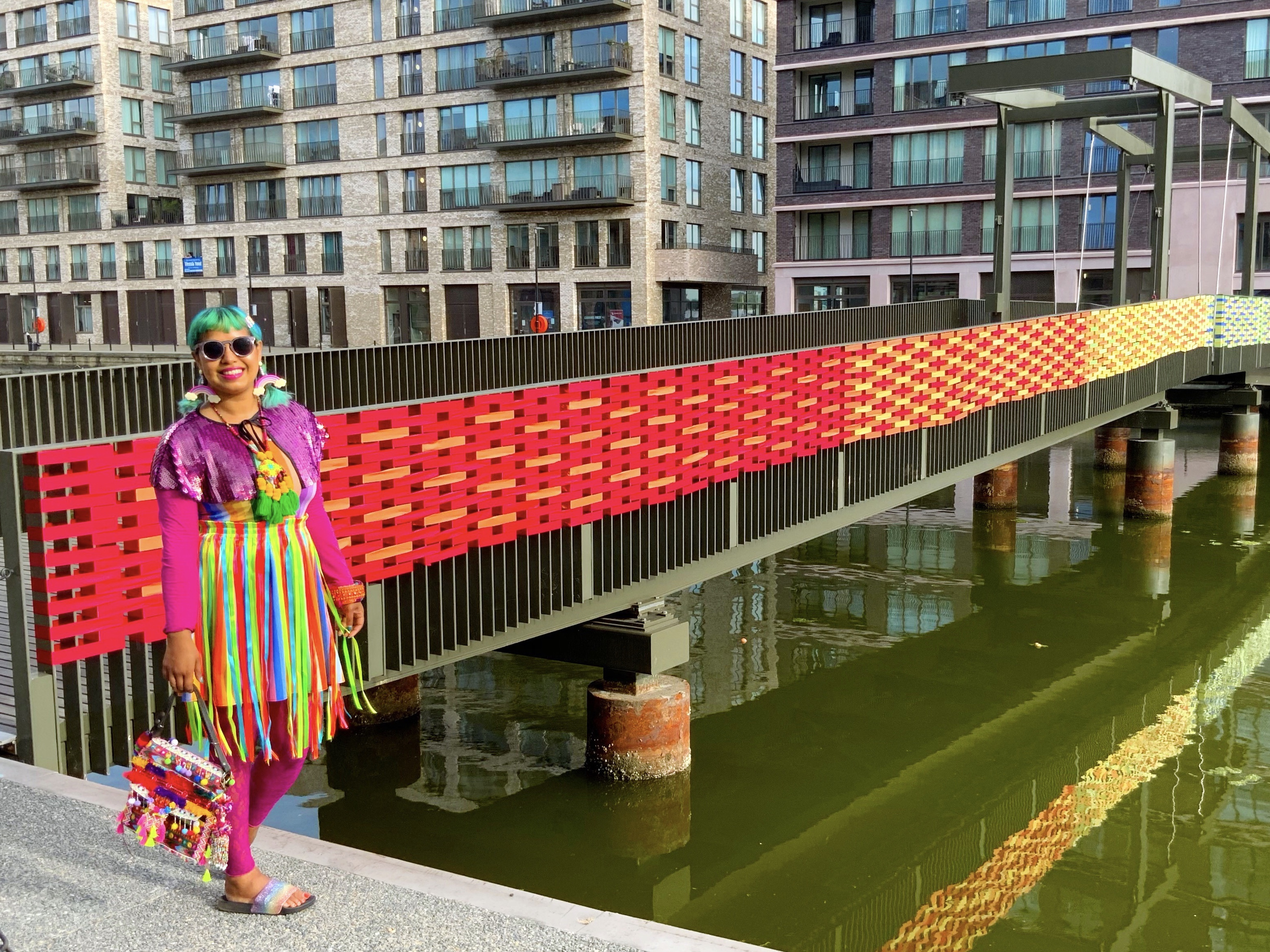 Rainbow Bridge in the Royal Docks with Momtaz Begum-Hossain