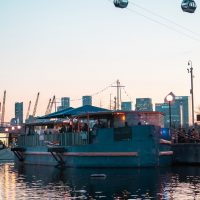 Outdoor dining in the Royal Docks