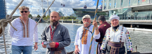 Royal Docks welcomes iconic Ukrainian Cossack boat