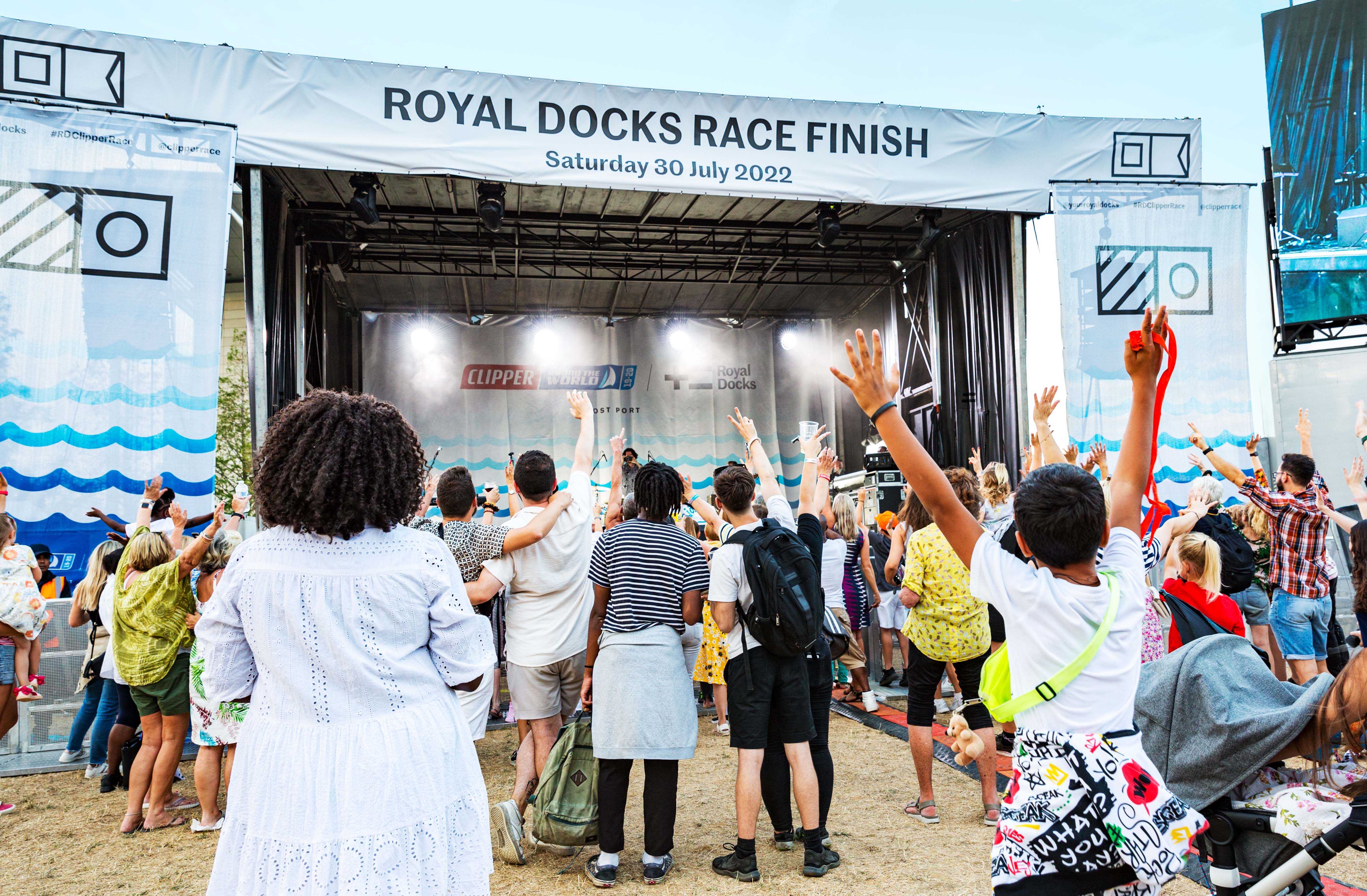 Clipper Race finish in the Royal Docks