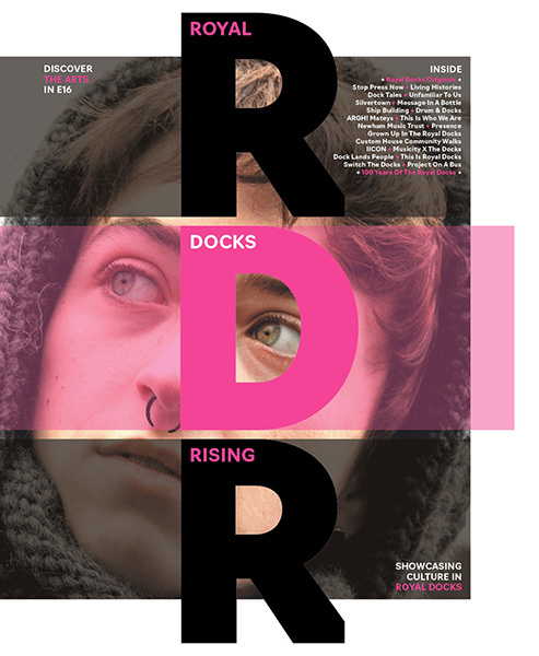The front cover of Royal Docks Rising magazine