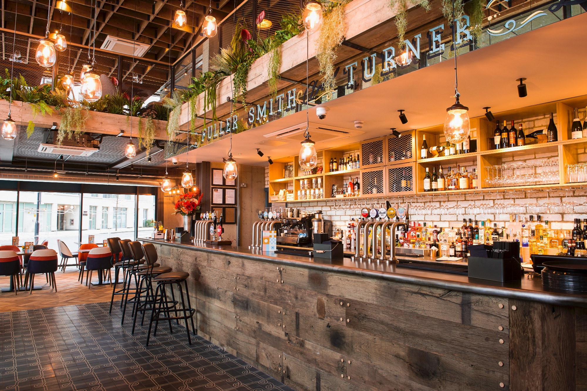 Interior of Windjammer pub in Silvertown