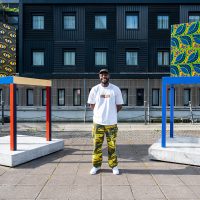 A major installation by Yinka Ilori has been unveiled in the Royal Docks