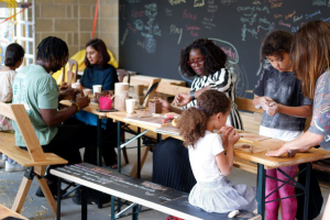 Artists make a splash with a creative day of activity at Royal Albert Wharf