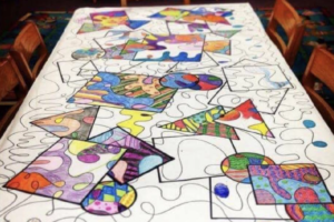 Colour the Community: Collaborative Table Mural