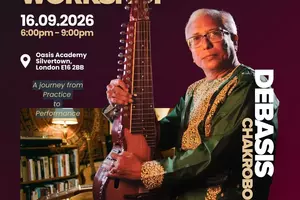 Indian Slide Guitar Masterclass in London with Pandit Debasis Chakroborty