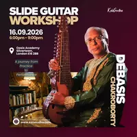 Indian Slide Guitar Masterclass in London with Pandit Debasis Chakroborty